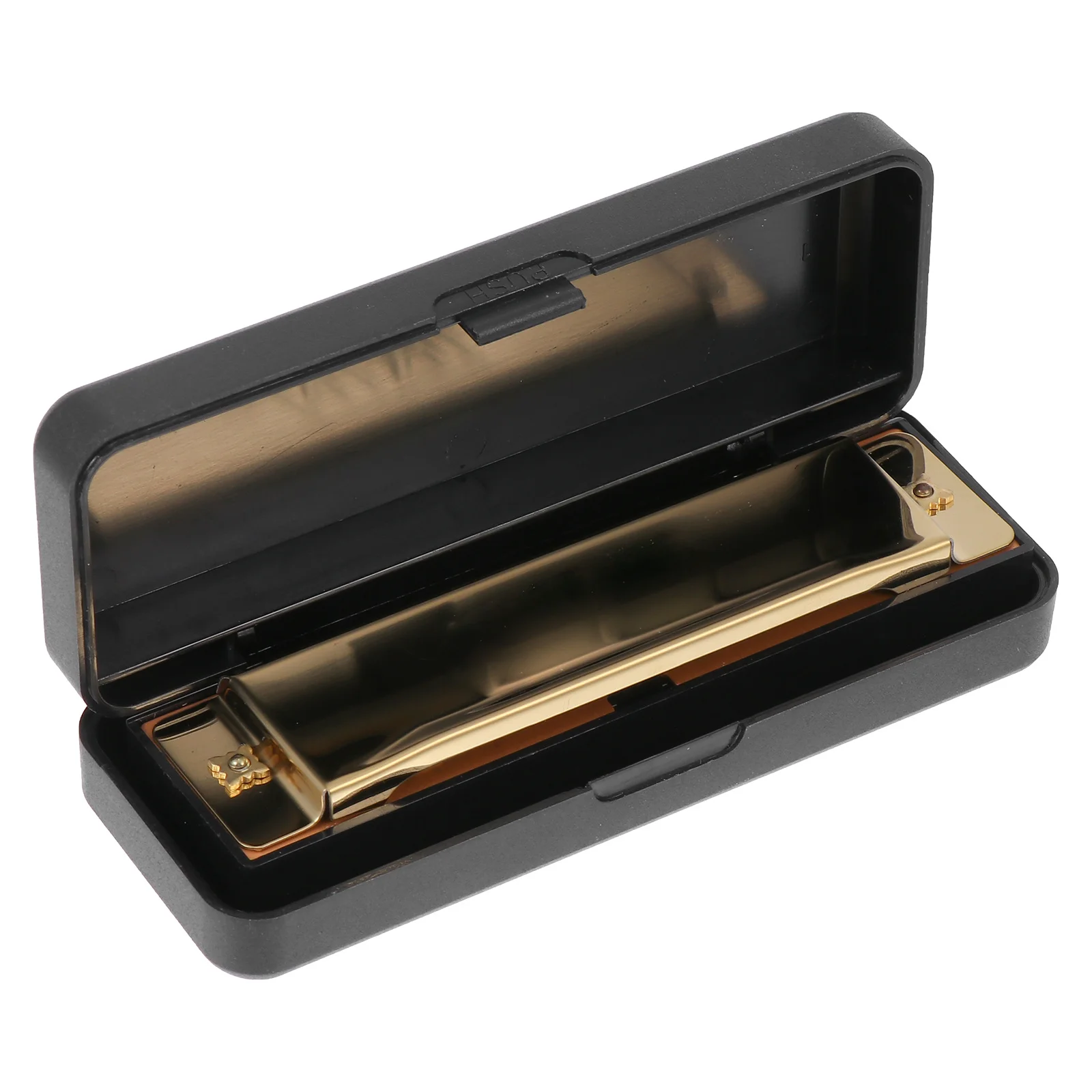 

Harmonica with Key of Chrome Plated Copper 10-hole Harmonicas for Music Lover Musical Instrument