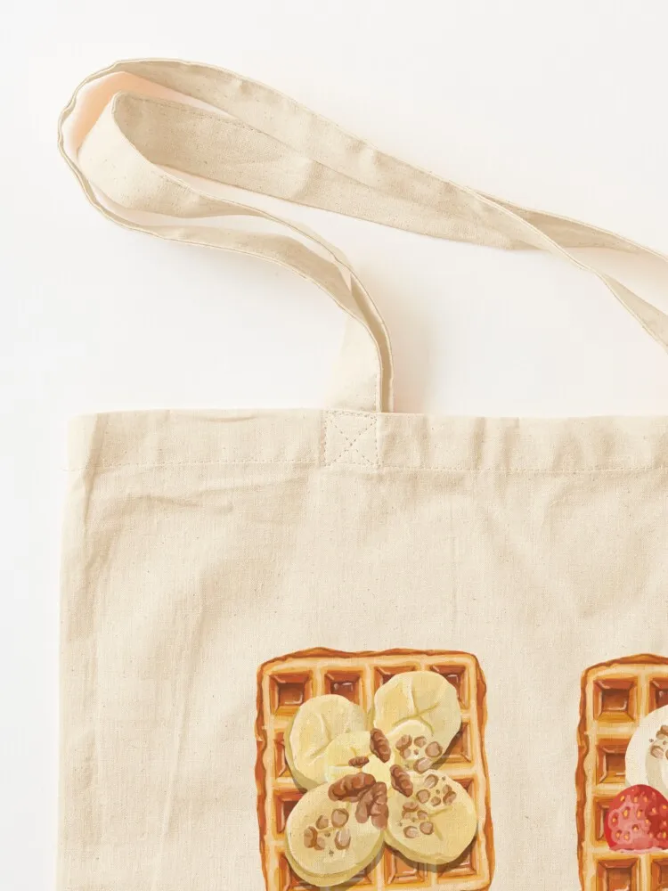 Assorted Waffles & Fruits Set - Bananas, Strawberries, Blackberries, Blueberries and Orange Slices Tote Bag
