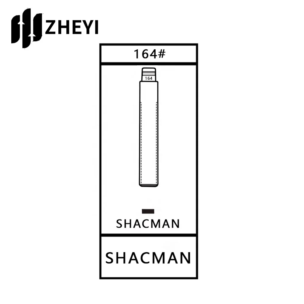 SHACMAN-mando a distancia Universal sin cortar para Shaanxi Delong 164, hoja de llave en blanco sin cortar, llave de control remoto para coche, 164