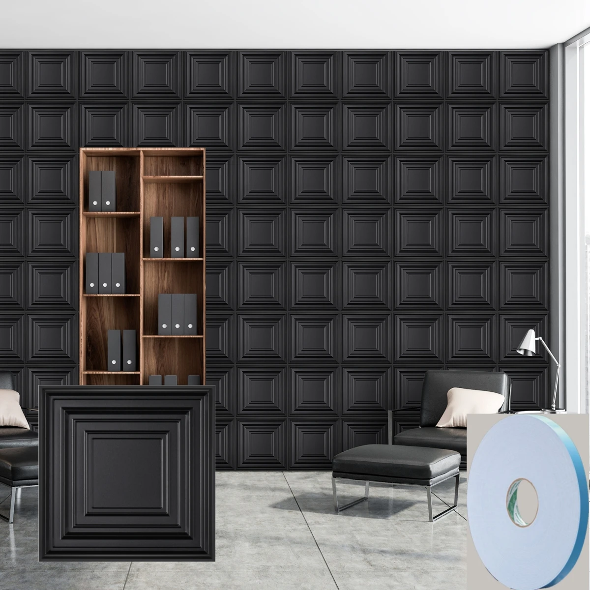 3D Wall Panel Diamond for Interior Wall Décor, PVC Flower Textured Wall Panels for Living Room Lobby Bedroom Hotel Office