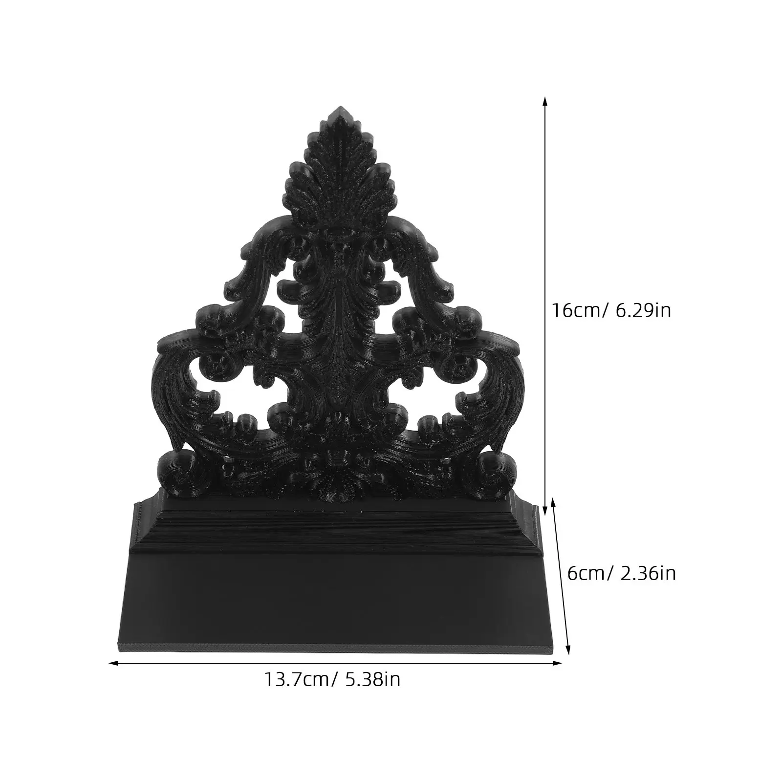Vintage Black Wall Shelf Dark Ornate Carved Corbel Decorative Floating Shelf for Gothic Industrial Victorian Wall Decor Accent