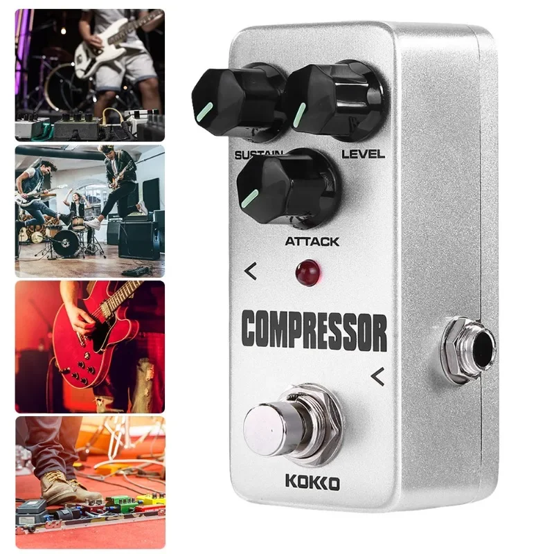 Guitar Effects Pedal Compressor High and Low Audio Adjustment Compression Block 9V Power Supply - Boost Your Metal Funk  Music