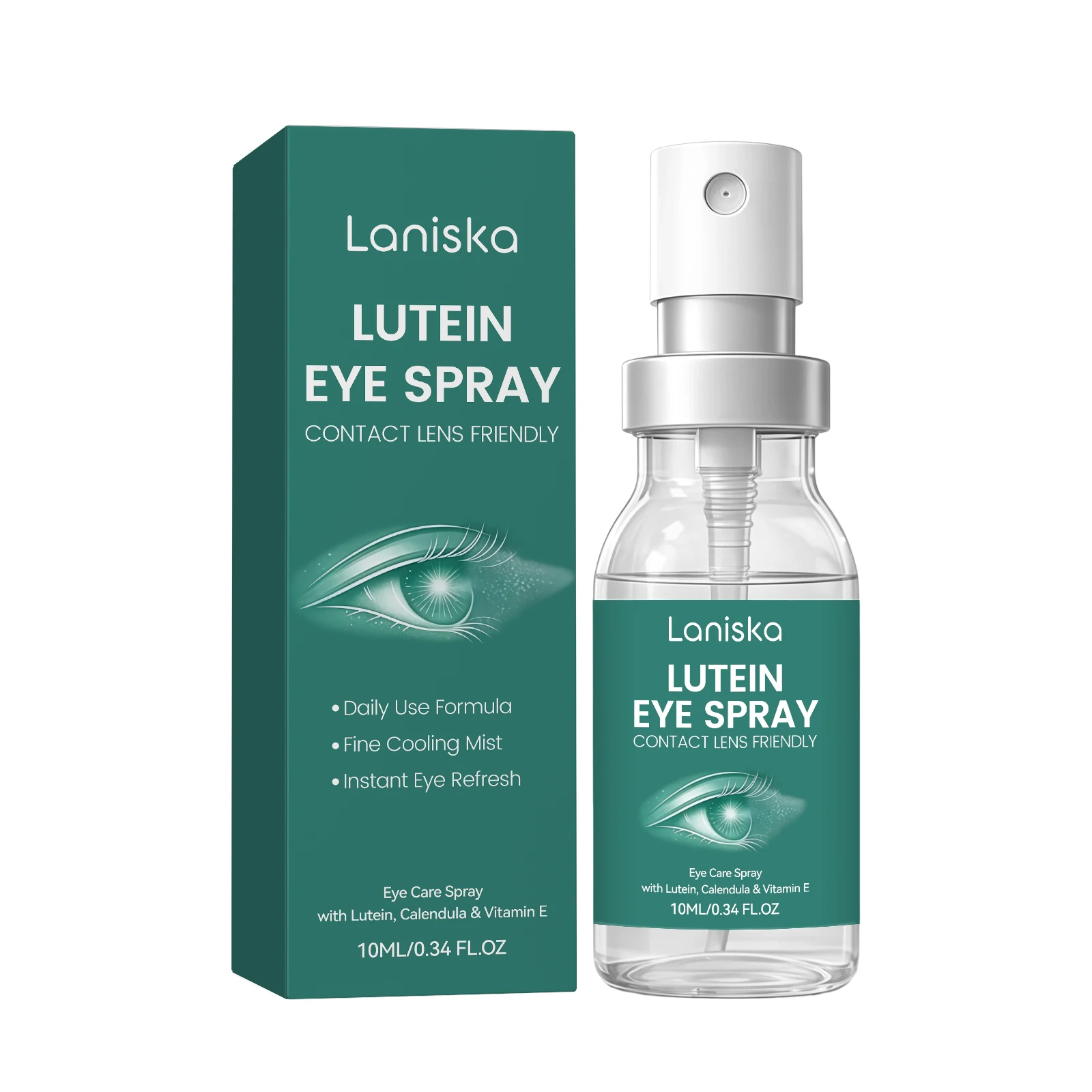 Eye Care Spray Moisturizes Dryness Relieve Fatigue Reduce Discomfort Eye Drops for Dry Eyes Lutein Calendula Extract Eyes Mist