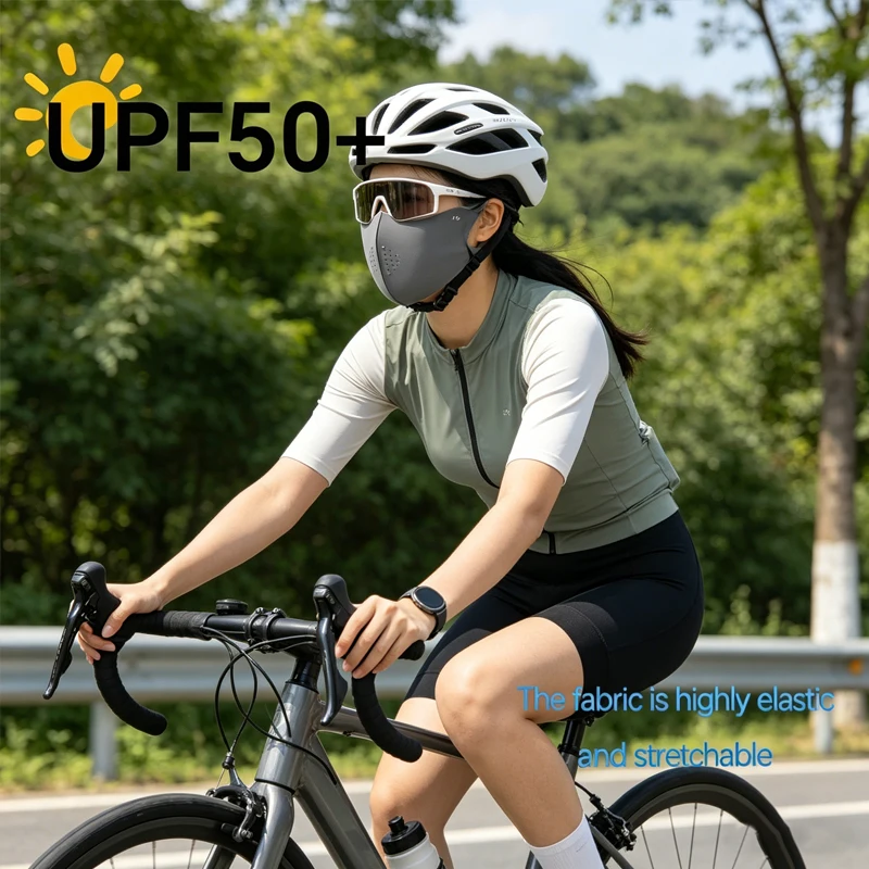 

Women Sunscreen Veil Summer Neck Face Mask UV Protection Breathable Ice Silk Sun Protection Masks Veils Outdoor Sport Face Cover