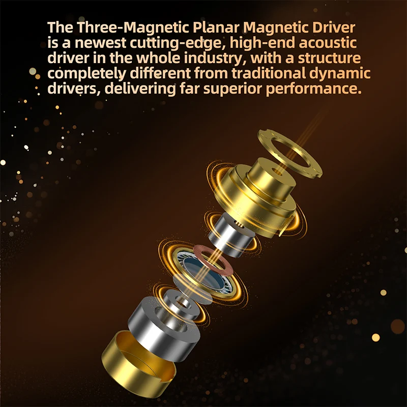 سماعات أذن HIFI مطورة للسائق المستوي ثلاثي المغناطيسي KZ Duonic، IEM سلكية واسعة لمرحلة الصوت مع 4 خيارات ضبط وميكروفون مزدوج عالي الدقة