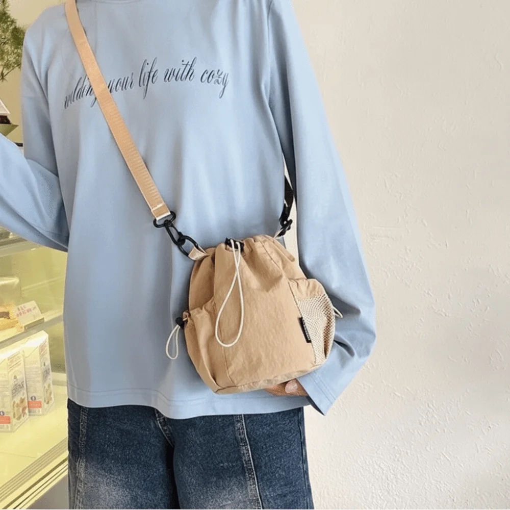 Fashion Single Shoulder Shoulder Bag Nylon Lightweight Crossbody Bag Solid Color Small Bag Outdoor