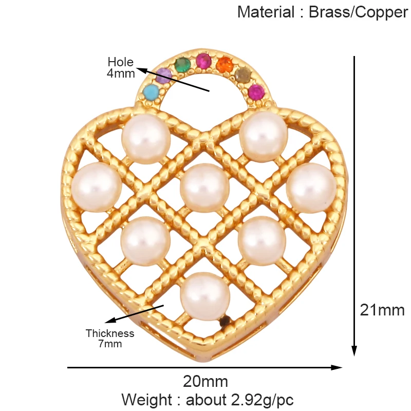 Fashion Victorian Red Love Heart Shell Charm Pendant,Real 18K Gold Plated Necklace Bracelet Jewelry Findings Making Supply S55