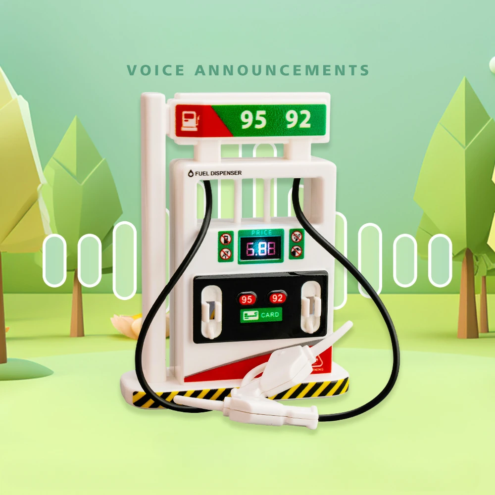 Machine de ravitaillement sonore et lumineuse simulée pour enfants, modèle de jouet avec décoration de scène sonore et lumineuse