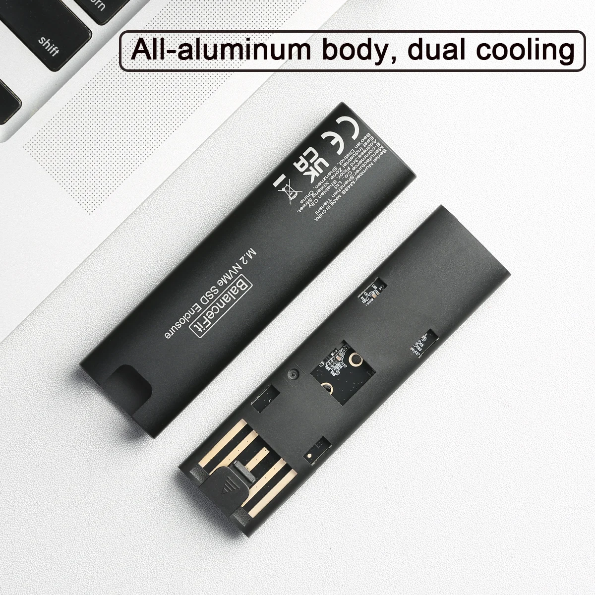 

Корпус M2 SSD Адаптер корпуса M.2 NVMe SATA SSD 10 Гбит/с USB 3.2 Gen2 Внешний корпус USB C поддерживает ключ M и B&M