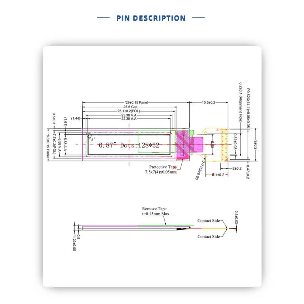 oled display OLED Screen Display usable 0.87 inch White light OLED Screen Board SSD1312 14PIN OLED LCD Display Module