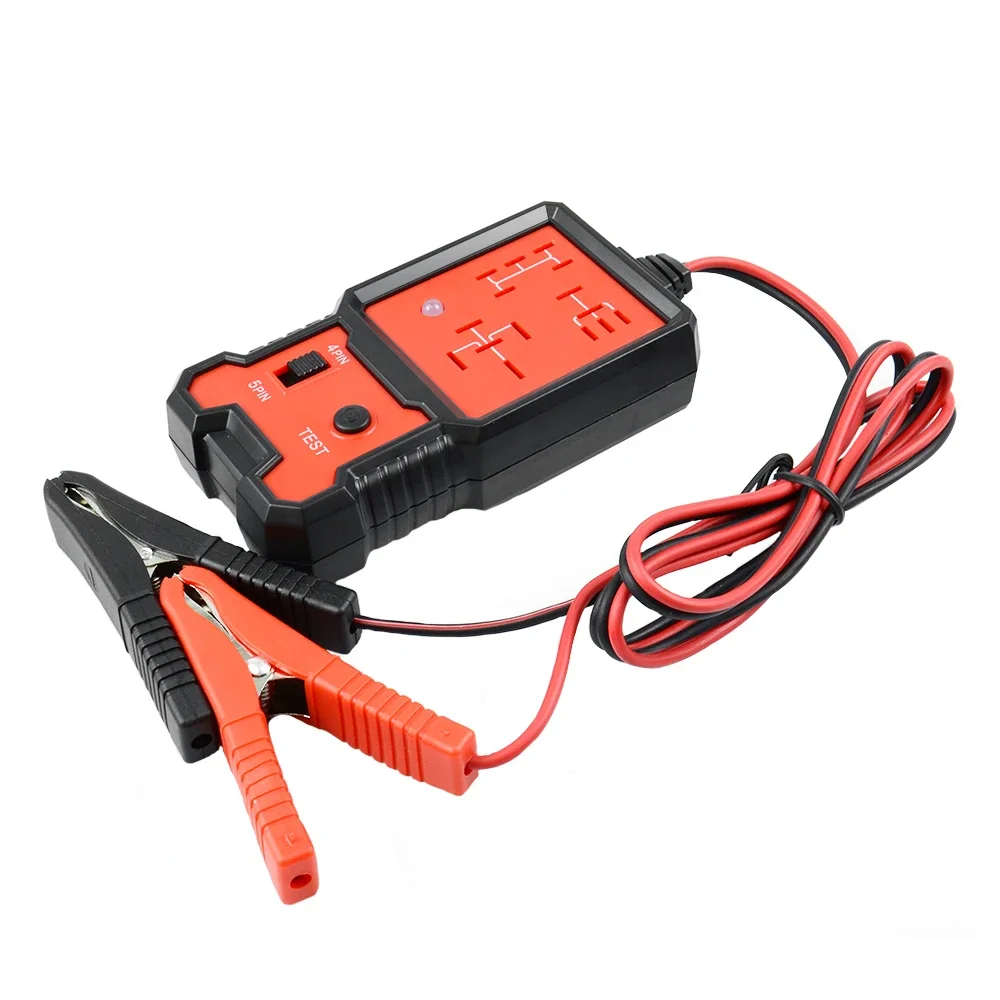 Car Red Relay Tester 12V Universal Electronic Automotive Car Circuit Detector Battery Checker Auto Repair Tool