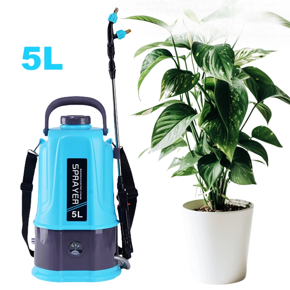 

5L Electric Sprayer with 5 Mist Nozzles Garden Sprayer with Adjustable Shoulder Strap Plant Sprayer for Yard Lawn and Garden