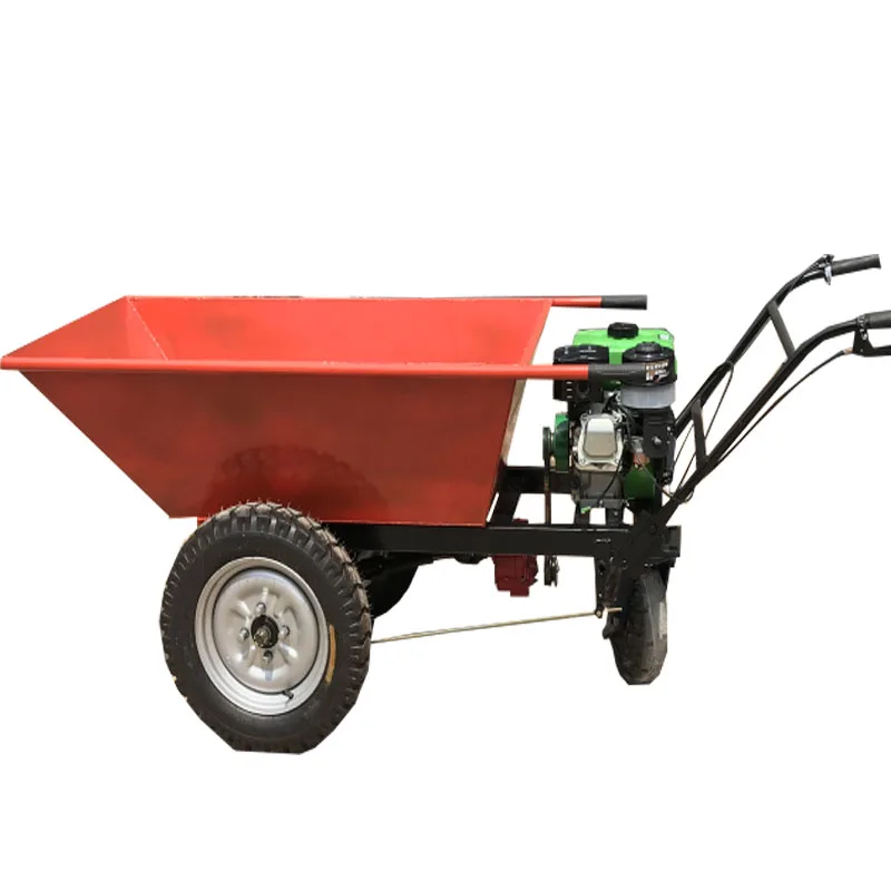 Hot Selling Electric Hand-push Gasoline Tricycles Site Transportation Gasoline Dump Trucks Agricultural three-wheeled Dumper