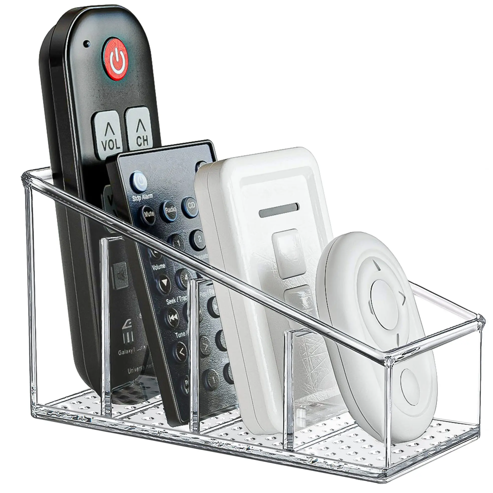 1Pcs Remote Control Holder Clear Plastic Caddy Remote Organizer for Table Small TV  Remote control Holder Storage