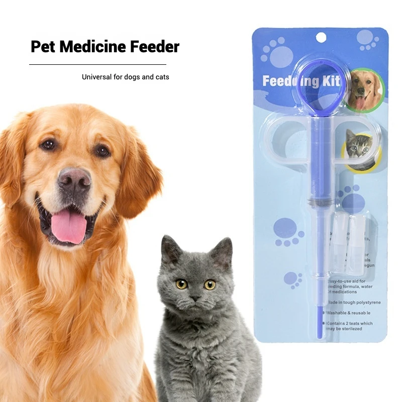 Pet Medicine Feeder for Cats and Dogs Push-type Medicine Feeding Stick to Take Pills and Pills Artifact Deworming Needle Syringe