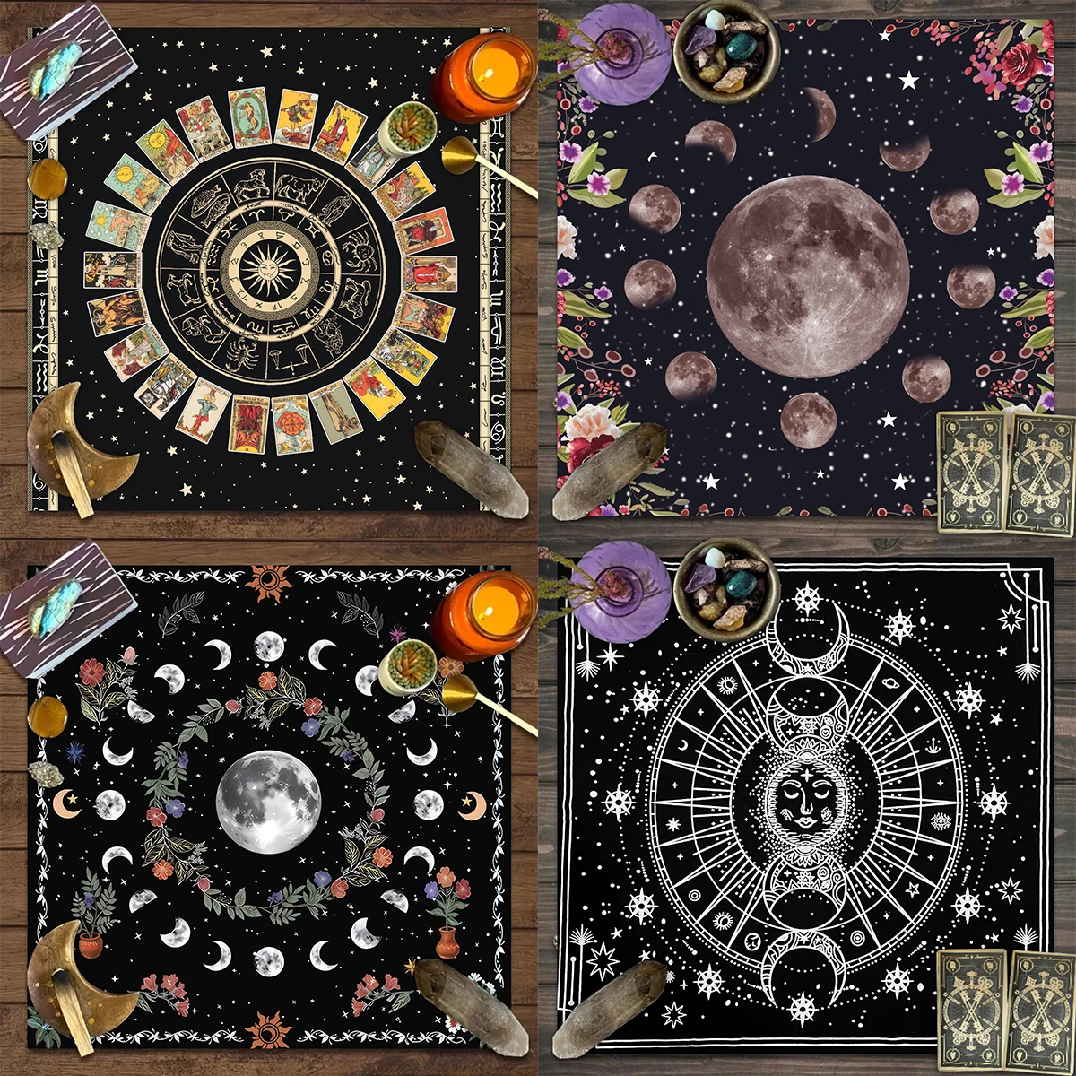Gaming Console Wallpaper - 1pc Tarot card tablecloth, moon phase