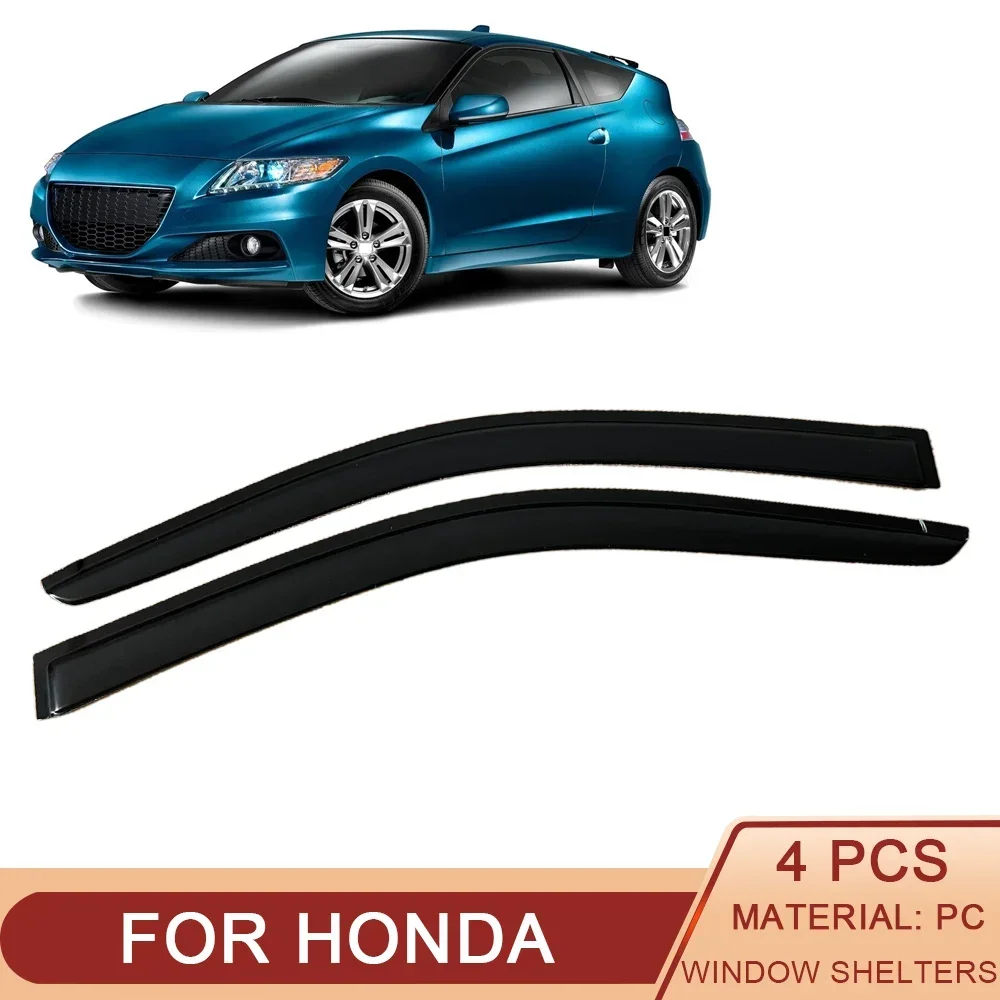 For Honda CR-Z ELEMENT INSIGHT PRELUDE Car Side Window Visor Sun Rain Guard Shade Protector Cover Sticker Accessories