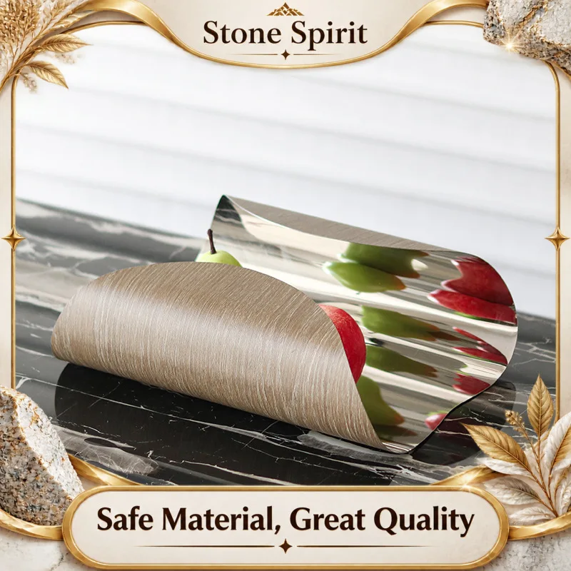 Wood Grain Metal Folding and Curling Storage Tray, Stainless Steel Fruit Tray, Kitchen Storage Tray, Living Room Decoration
