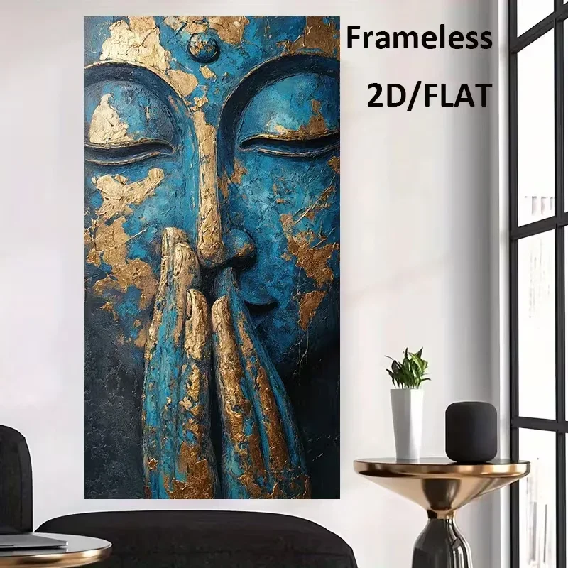 Large-sized 1pc frameless Canvas Painting 2D Flat, 2D Flat, 2D/Flat 1pc 27.55Inch*55.11In/70Cm*140Cm Frameless Modern, 