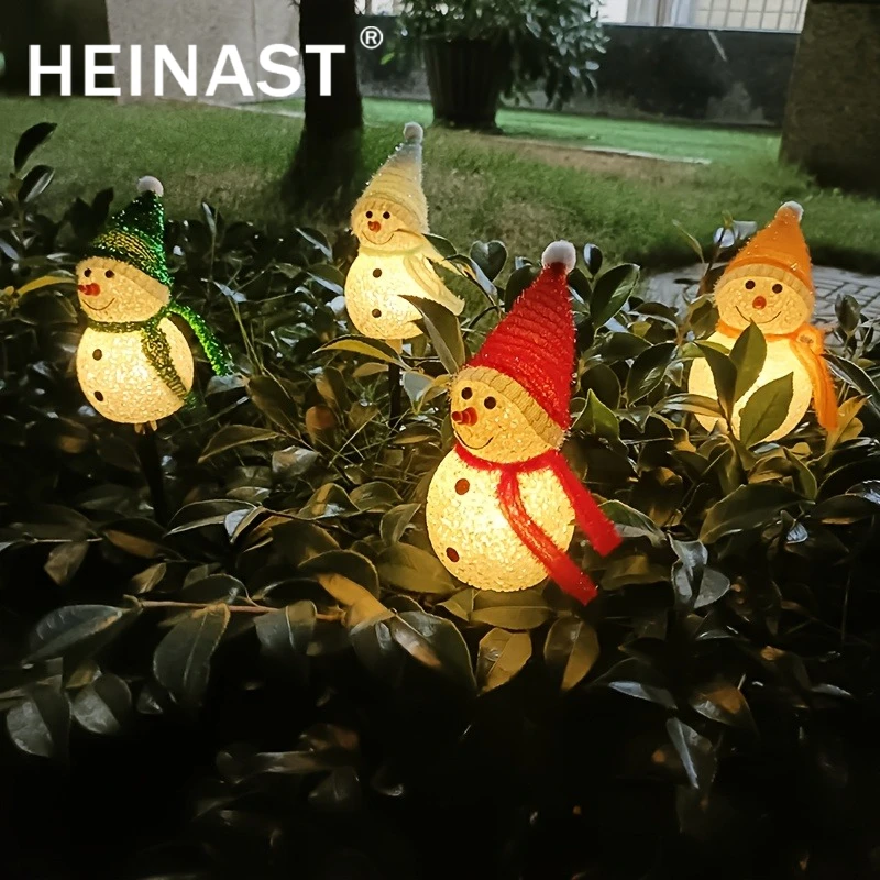 

Solar Christmas Snowman LED Stake Lights Solar Snowman Santa Waterproof Walkway Landscape Lights For Home Yard Garden Decor