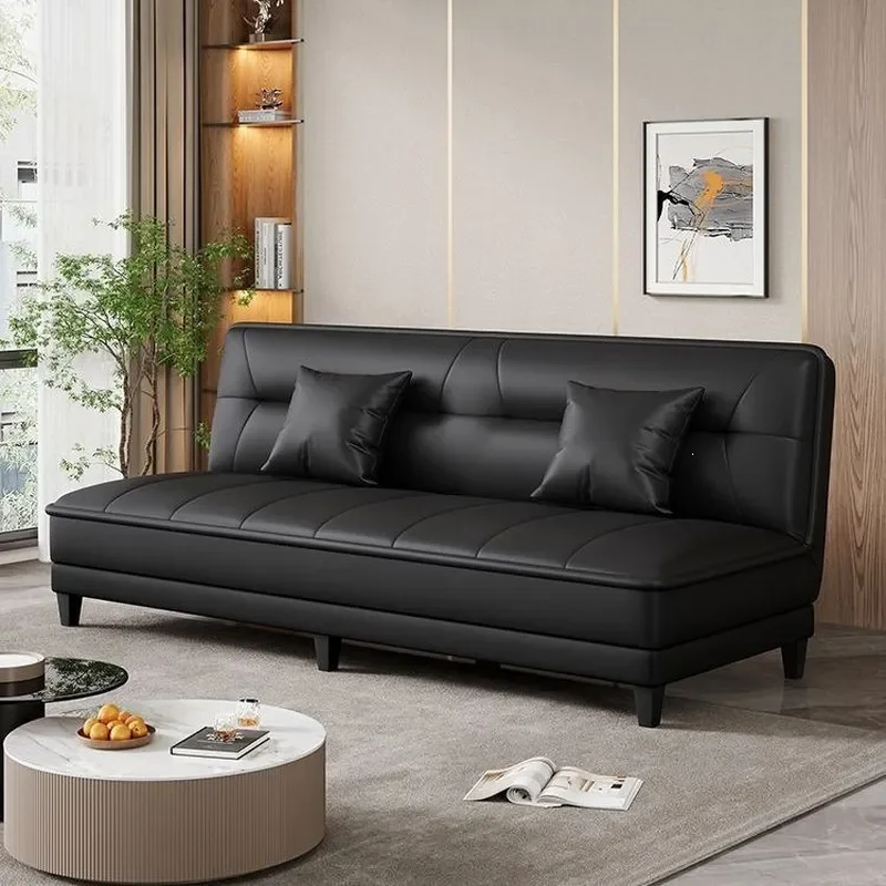 Foldable Dual Purpose Sofa Bed with Cat Scratch Resistant Fabric for Living Room Bedroom Office Rental Apartment Space Saving