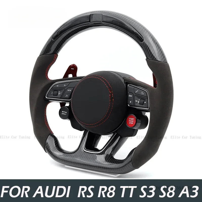 

Car Carbon Fiber LED Sport Steering Wheel for Audi A3 A4 A5 A6 A7 Q2 Q7 B8 S5 R8 RS3 RS6 RS7 C7 TT MK2 MK3 S3 S8 Car Accessories