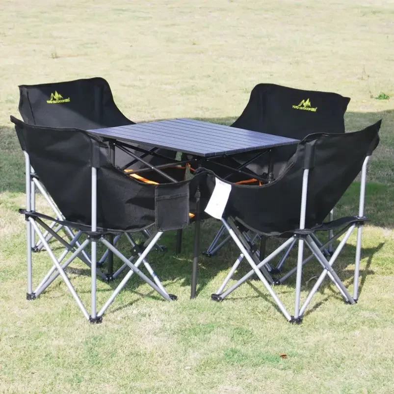 

Outdoor folding and chairs Portable self-driving barbecue picnic and chairs Lightweight camping Car folding