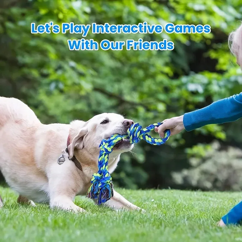 

Heavy Duty Dog Rope Toy for Large and Medium Dogs Long Lasting Teeth Cleaning Chew Toys for Aggressive Chewers Bully Breeds
