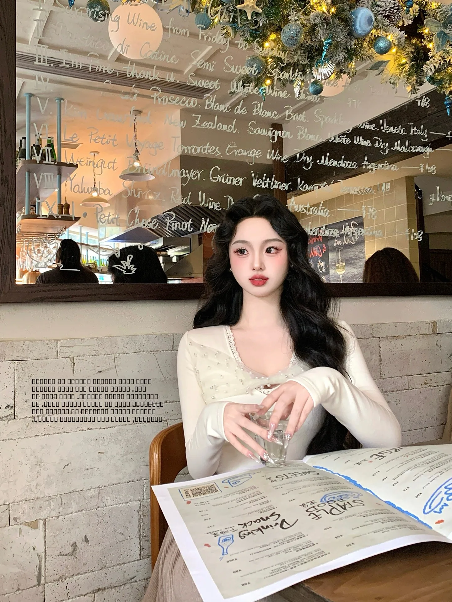 

Luun Pearl Wool Knitted Top Women's Vintage Sle Inner Wear Soft Pure Color Base Layer irt Girl's Faion Winter Season