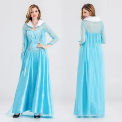 European and American court attire Halloween cosplay, ice and snow romance, Princess Elsa adult stage party