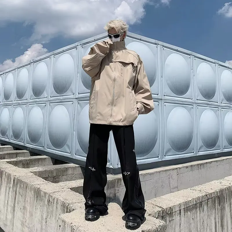 Autumn Winter Large Size Men's Flight Jaet Street Sle Design Functional Coat High Street Trend 250 Pou Casual Outerwear