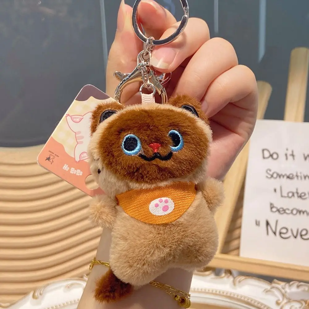 Home Decor Soft Cat Plush Doll Keychain Stuffing Cute Plush Cat Pendant Cartoon Animal Cat Animal Keychain Girl Birthday Gift