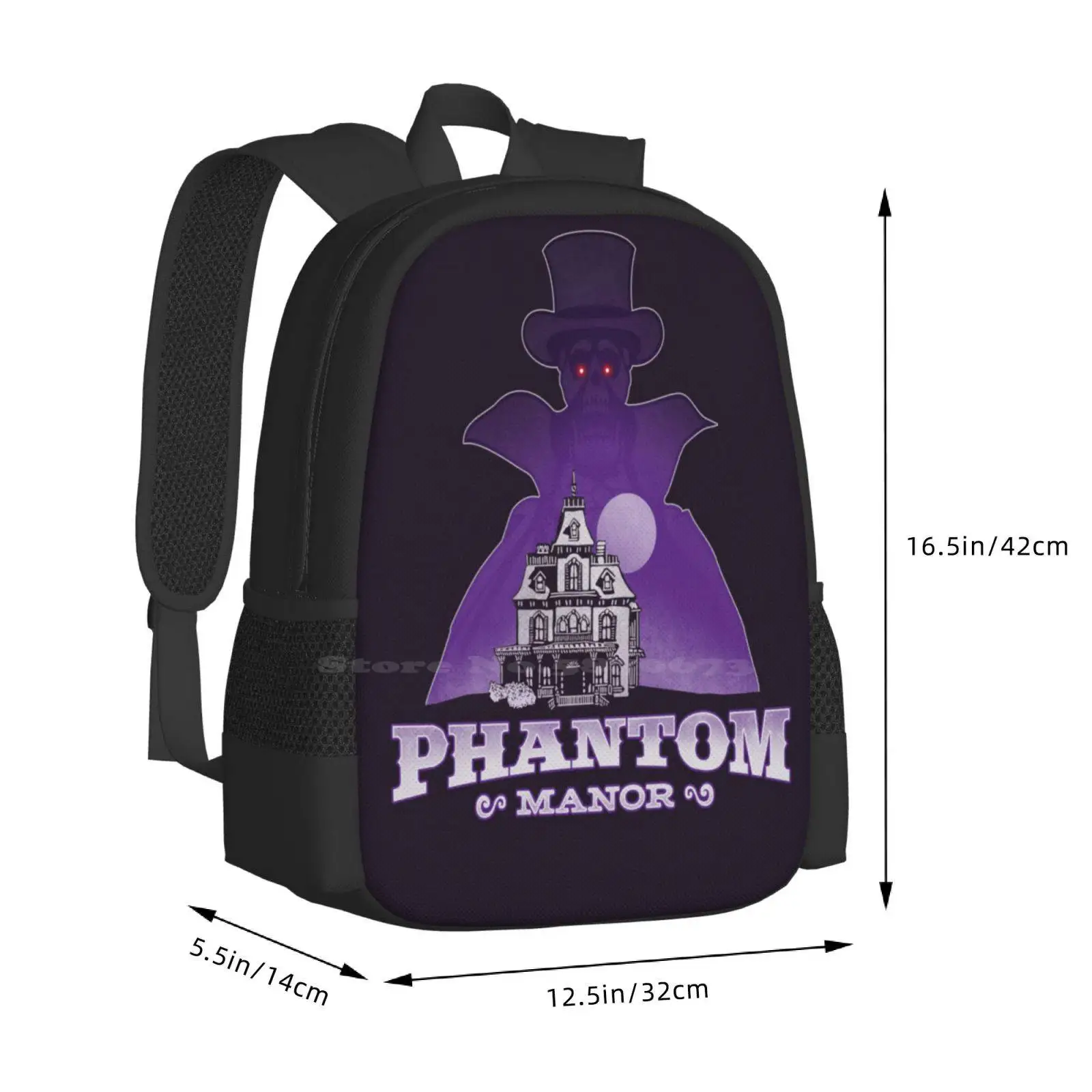 Phantom Manor Hot Sale Schoolbag Backpack Fashion Bags Spooky Ghosts Theme Park Ride Haunted Scary Mansion Horror Halloween