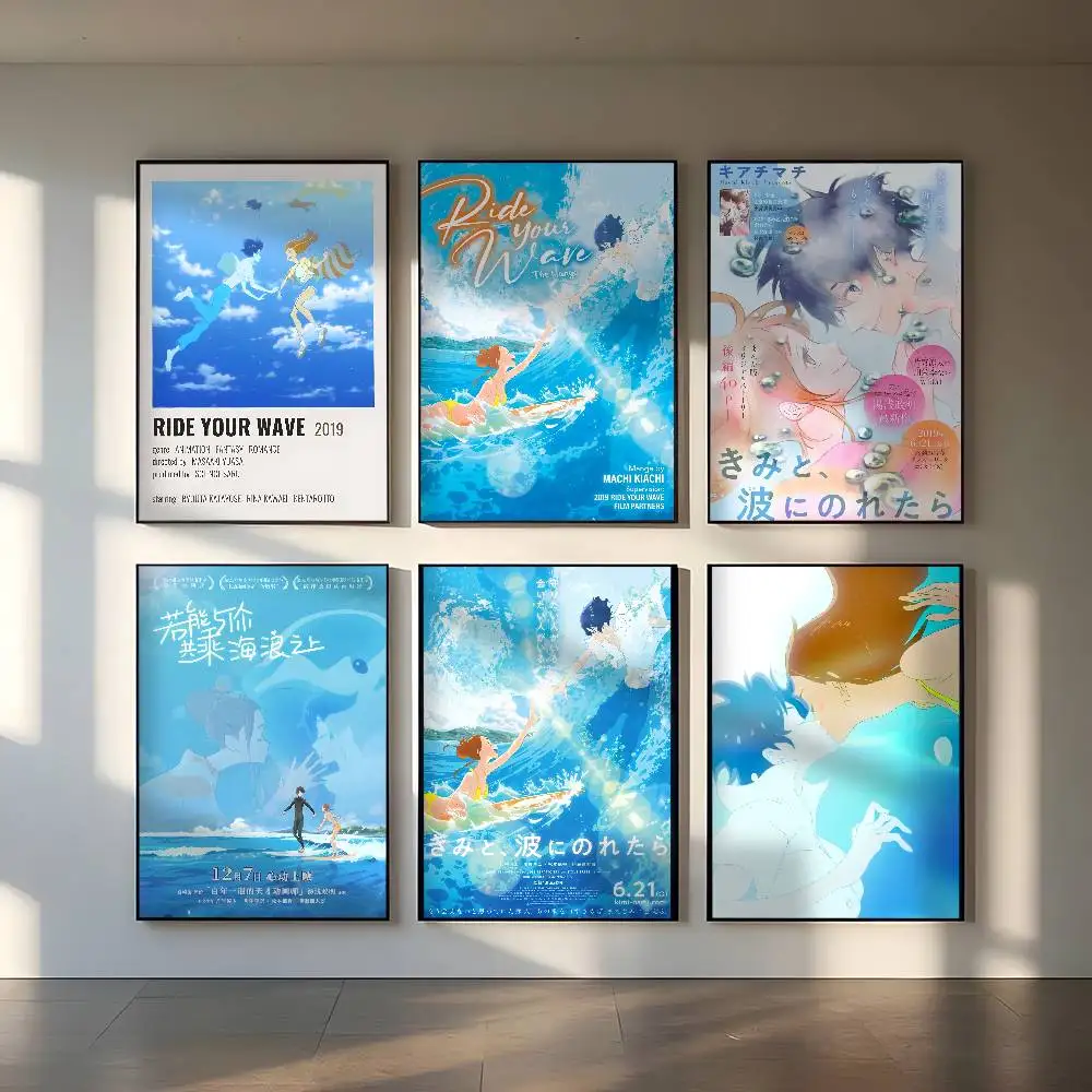 Love Hot Anime R-Ride Your WaveS Poster Wall Art Print Art Suitable For Living Room Bedroom Bar Parlor Home Decoration Gift