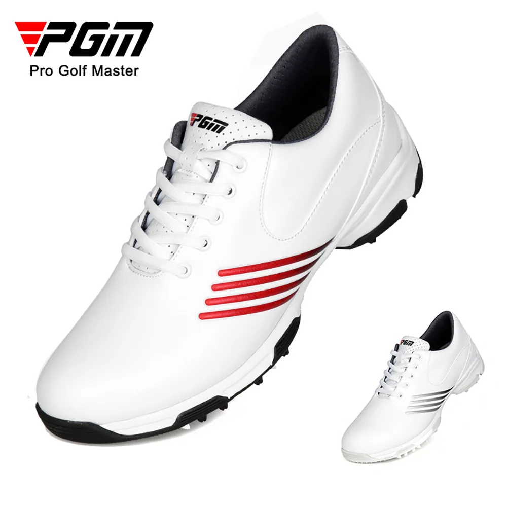 

New Men Golf Casual Sneakers Shoes Swivel Laces Breathable Leather Light Soft Sports Non-Slip Water Proof Spikes Running A