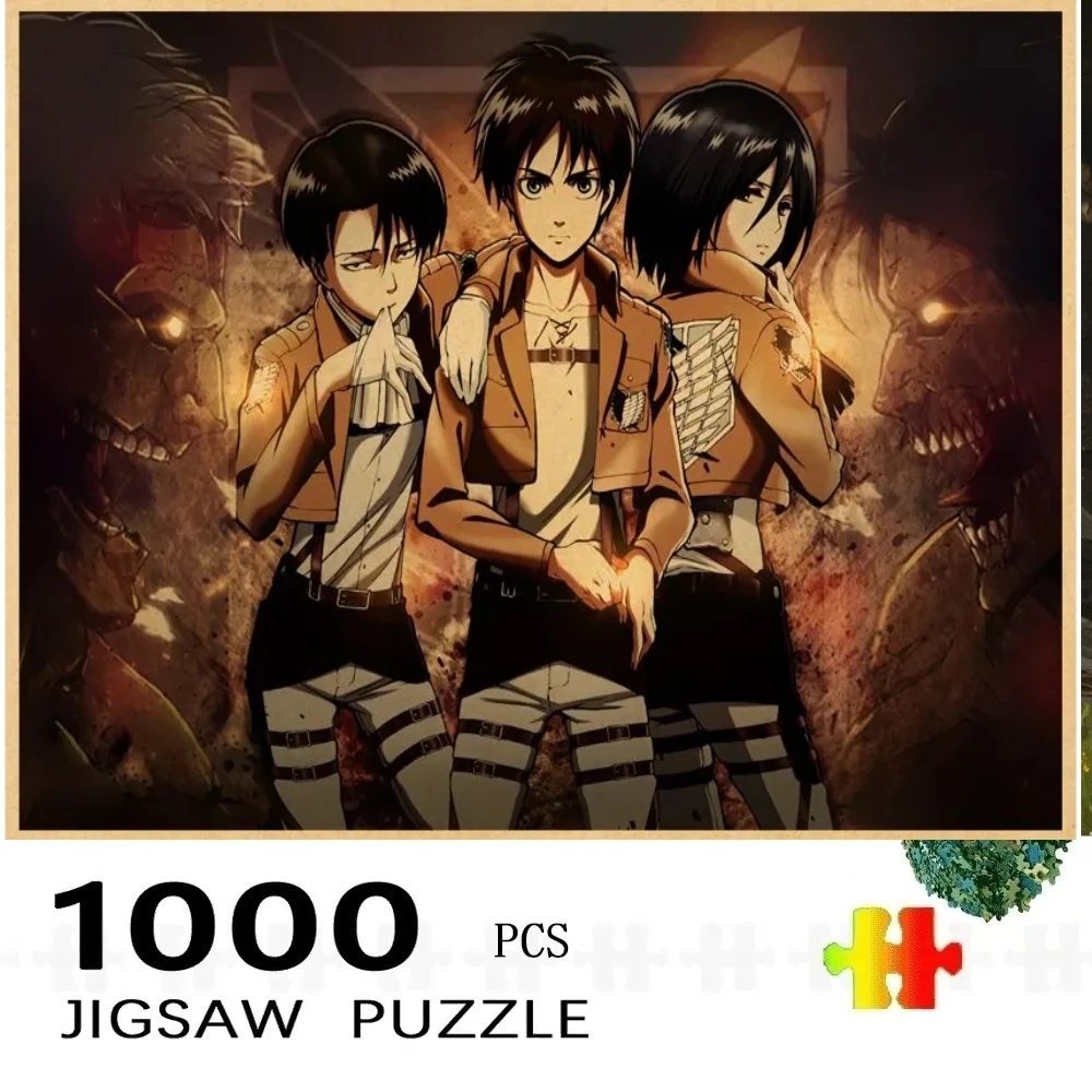 Adult Jigsaw Puzzle 500/1000 pcs Puzzle  High Quality Vintage AnimePaper Puzzle Decorative Painting Exercise Brain Thinking