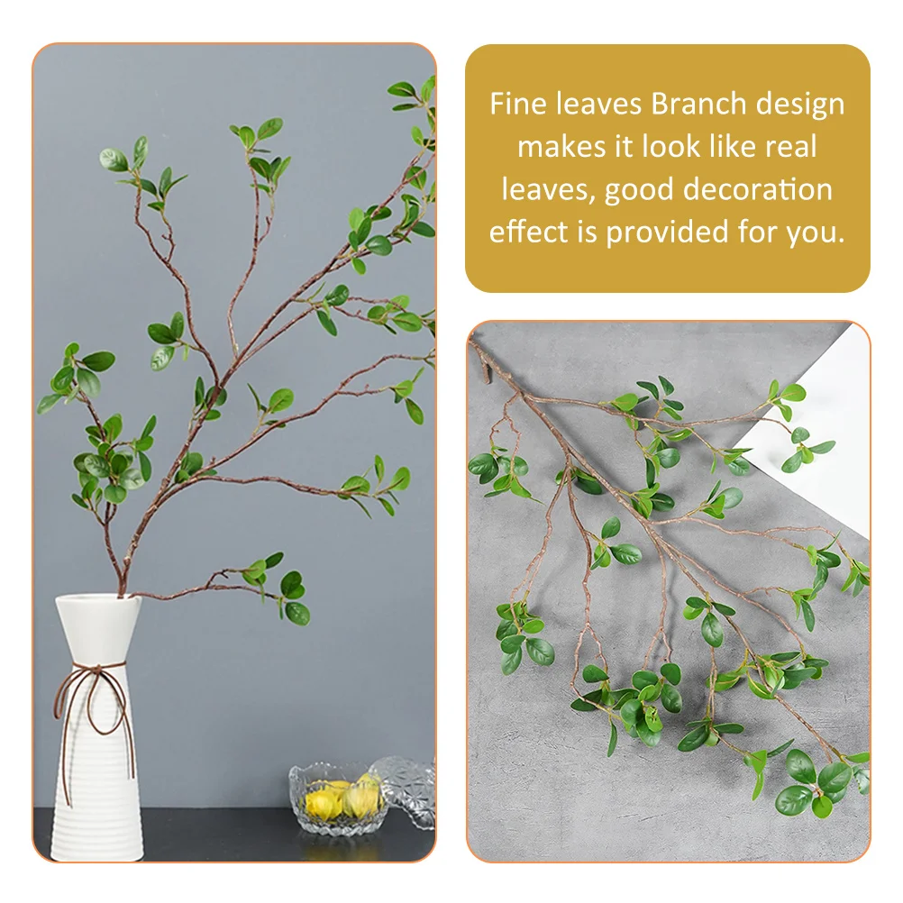 

Fake Plant Simulated Leaf Green Branches for DIY Floral Arrangement Wedding Party Decor Artificial Leaf Stem