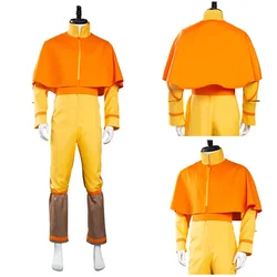 Avatar:The Last Airbender Avatar Aang Cosplay Costume Jumpsuit Outfits Halloween Carnival Suit