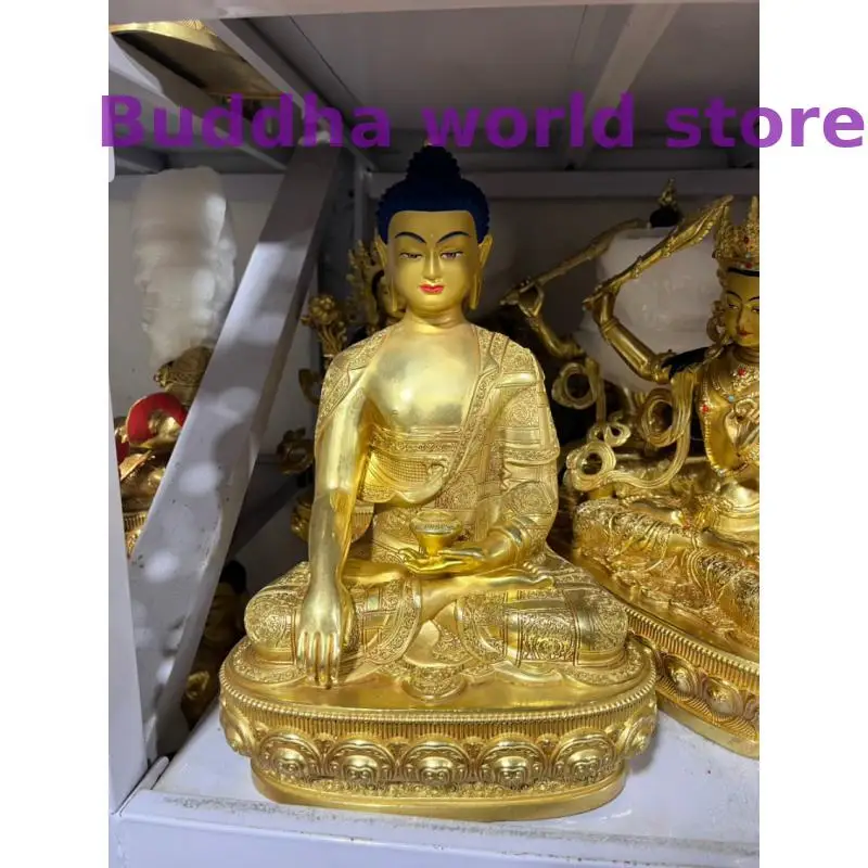 

30cm large Tibet Thailand High quality copper Tantric Shakyamuni RU LAI statue Worship Buddha Temple Family Effective protection