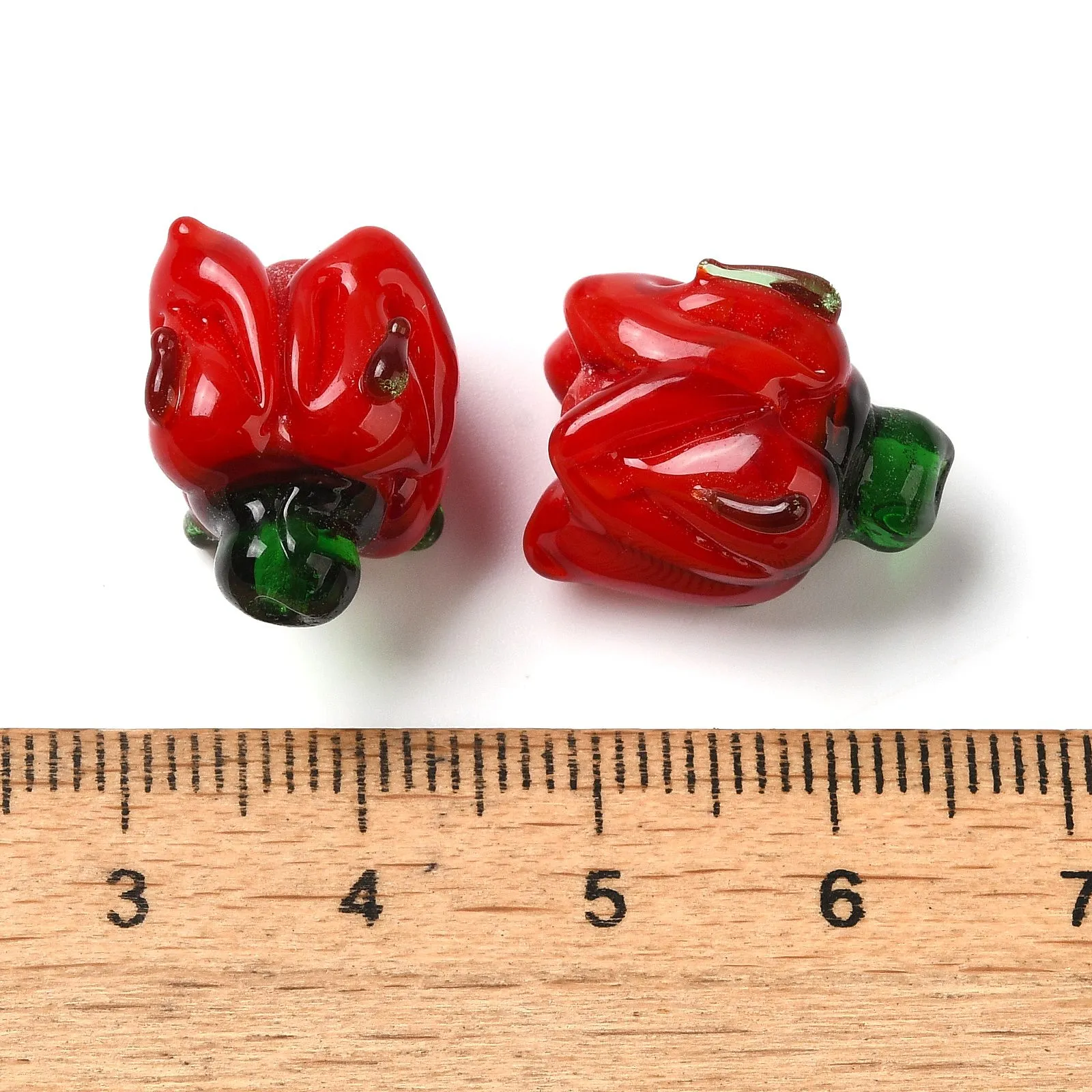 20PCS Handmade Lampwork Beads Flower for Making DIY Jewelry Necklace Bracelet Earring Jewelry Craft Supplies
