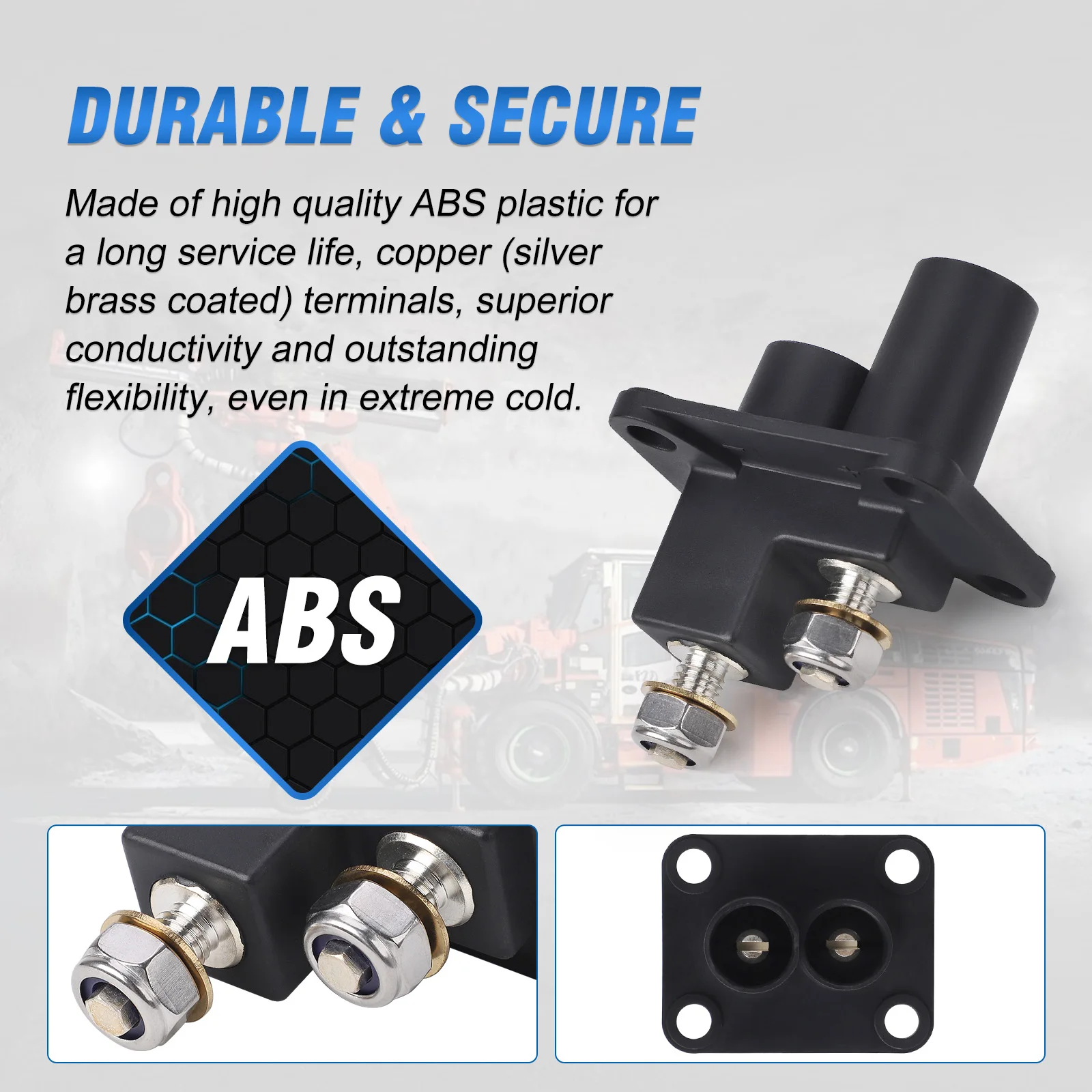 Picture 7: Remote Jump Start Terminal Terminals ABS Plastic For Hella 8JB 177 305-001 177305001 For Crane, Forklift, Agricultural Machinery