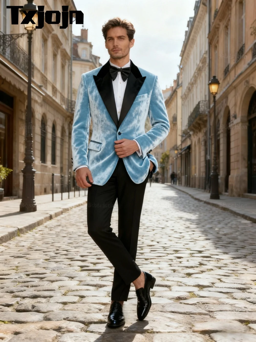 

Exquisite Notched Lapel Men Suit Set 2PCS 2026 Luxurious Velvet Men's Tuxedos Suit Classic Office Suit Men For Groom Suit Custom