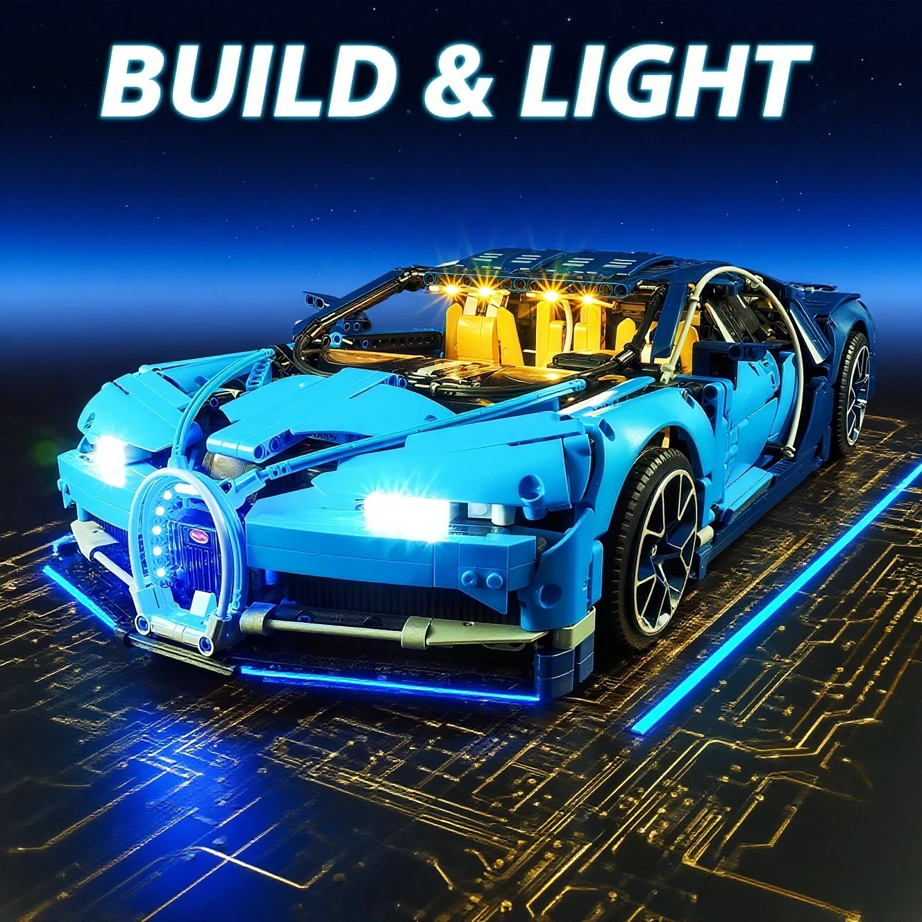 

(Not Lego Building Blocks) LED Light For LEGO Technic Bugatti Chiron 42083 Race Car Decorative Lamp With battery box