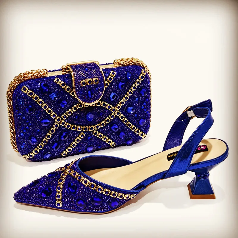 Doershow Lastest Italian Design Fashion Style Ladies Shoes with Matching Bag Set 2026 Nigerian Shoes and Bag Set! HJ10