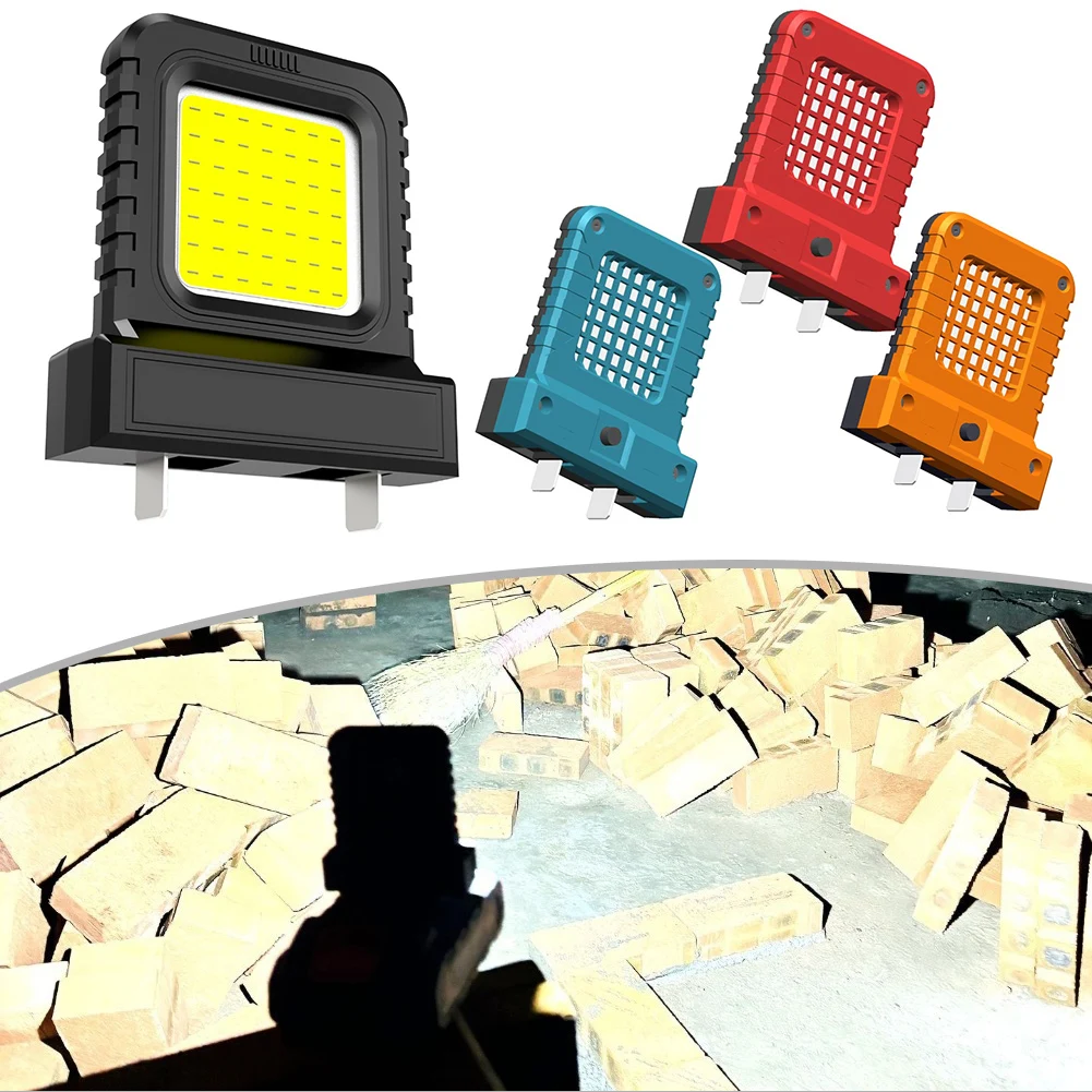 1pc LED Light 14W LED Camping Lantern Mini Pocket Work Light Adjustable Battery Interface Power Tool Light