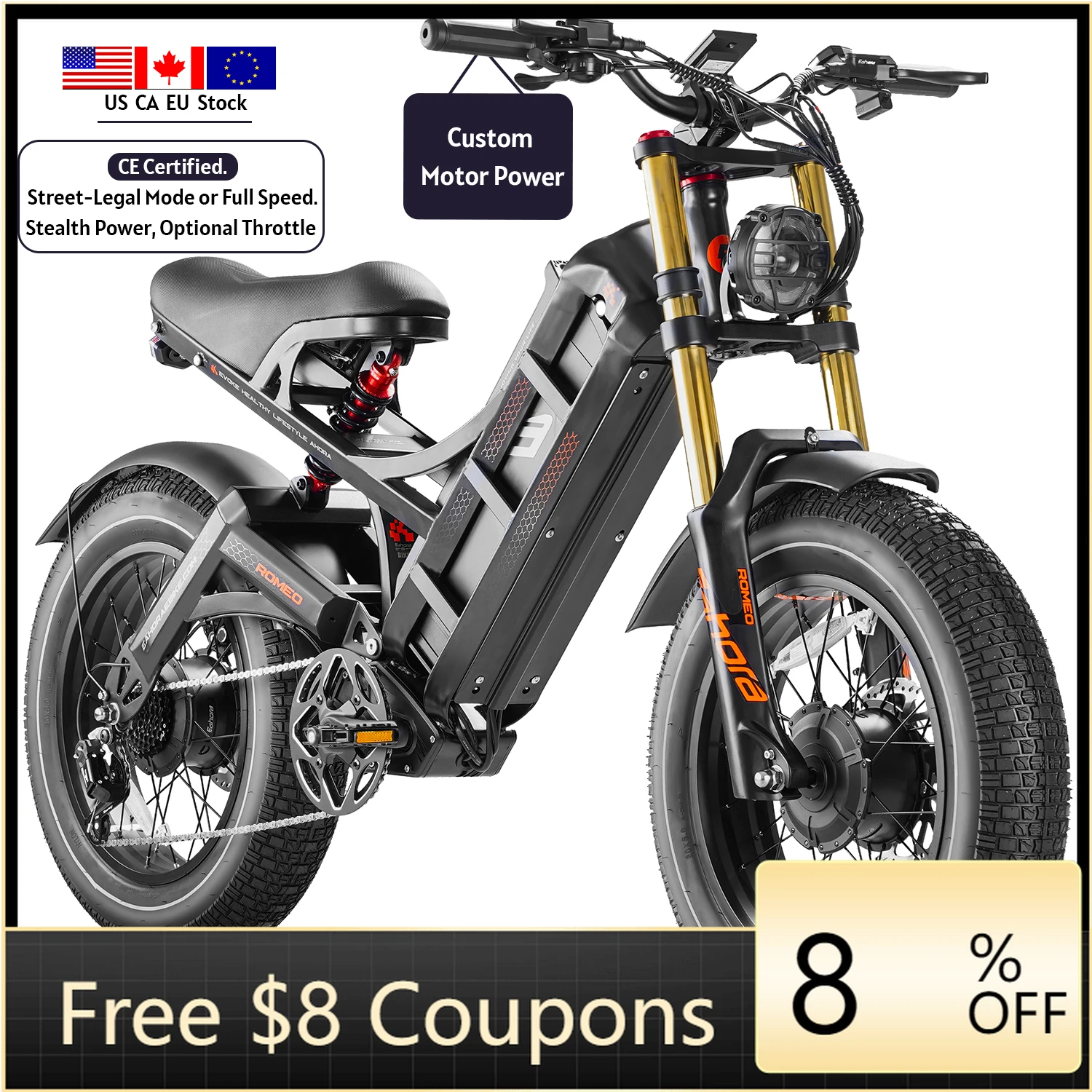 

STLF Eahora Electric Bicycle 250W Brushless Motor 52V Lithium Battery Ultra Light E-Bike For Daily Commuting And Campus Use