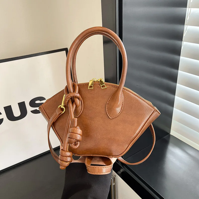 

‌2025 New Retro Bag for Women - Urban Handbag with Double Handles & Metal Bead Details, Vintage Style Crossbody/Shoulder Purse