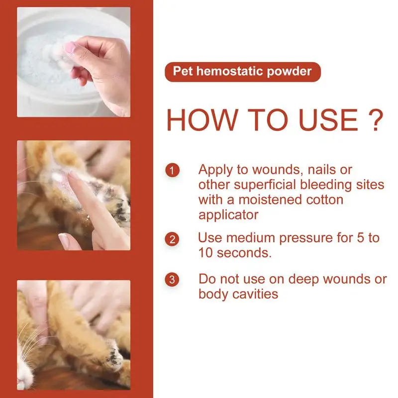 Pet Styptic Powder Blood Stop Powder For Dog And Cat Dog Nail Blood Stopper Pet Wound Healing Powder Dog Stop Bleeding Products.