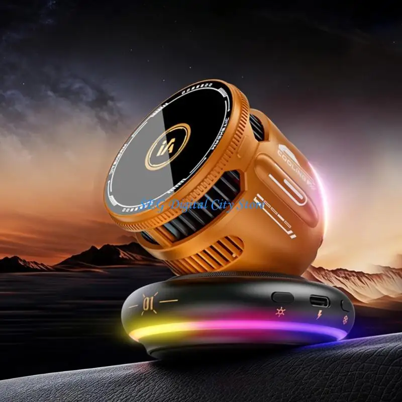 U75B Car Phone Mount Phone Stand With 15W Fast Wireless Charging Semiconductor Cooling And 360 Degree Rotatable Base