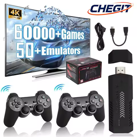 X2 Plus 4K HD Wireless Controller Classic Video Game Console 256GB Gaming Stick 3/60000+Games 50+ Emulators for PSP/PS1/GBA